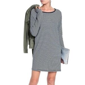 COPY - rag & bone blue and white stripe long sleeve dress